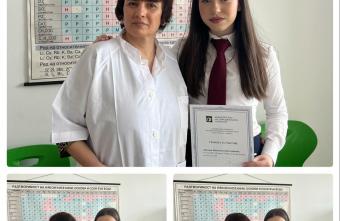 Velina Kostadinova- one of the six best chemistry students in the country!