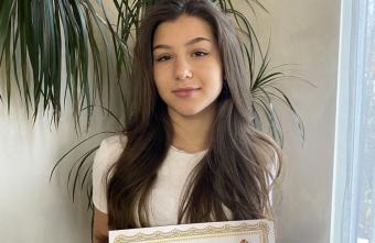 A prestigious national award for Maria Tsvetanova (8 a)